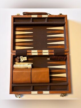 Vintage 1970’s backgammon travel set